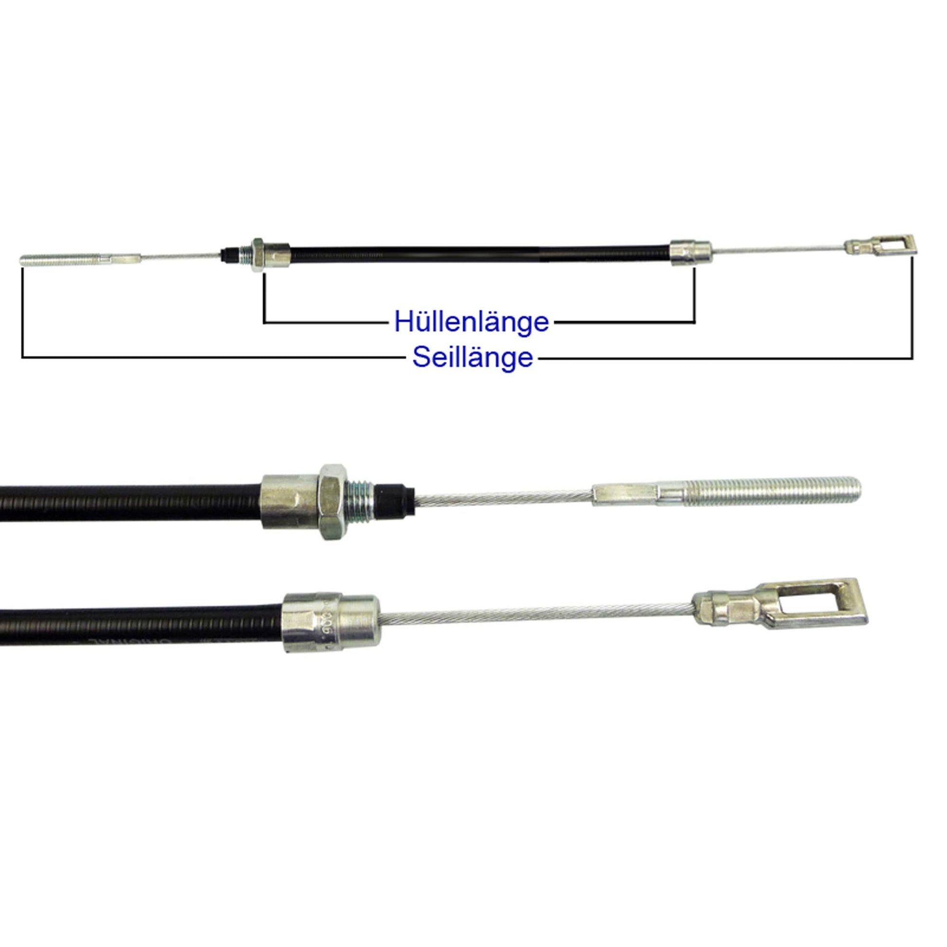 Bremsseilzug Bowdenzug mit Langloch-Öse KNOTT BPW 1000 / 1300mm - TMN-shop.de