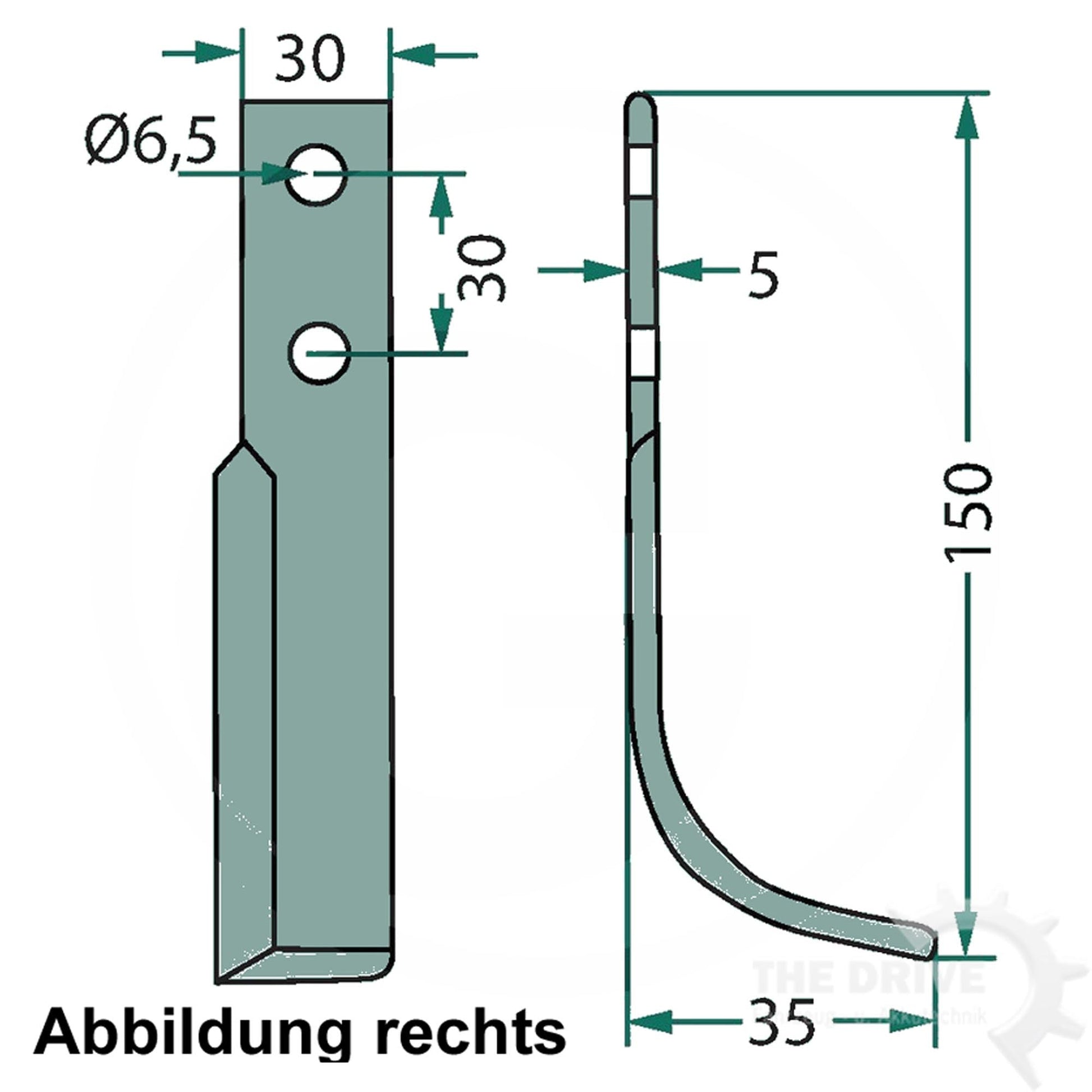 Fräsmesser passend für Holder E5 E6 E8 E9 rechts - TMN-shop.de