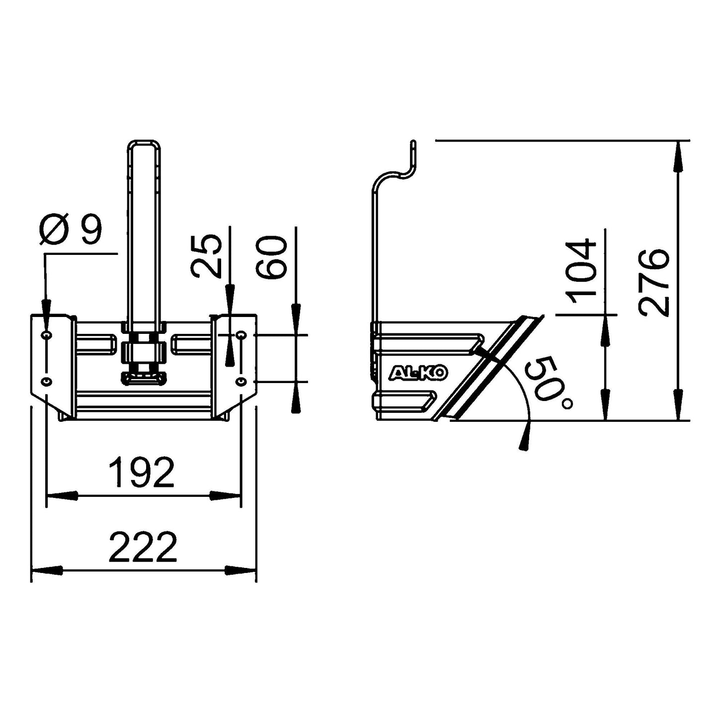 Halter für Unterlegkeil verzinkt UK46 - TMN-shop.de