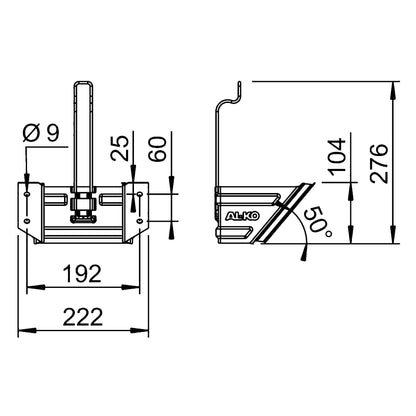 Halter für Unterlegkeil verzinkt UK46 - TMN-shop.de