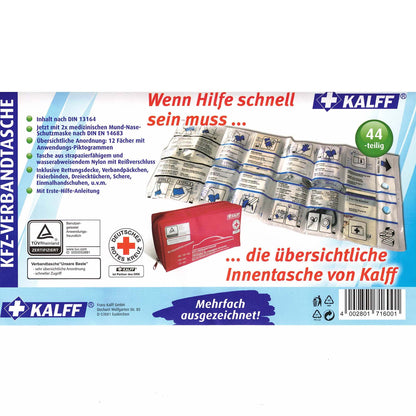 KFZ Verbandtasche Rot DIN 13164-2022 - TMN-shop.de