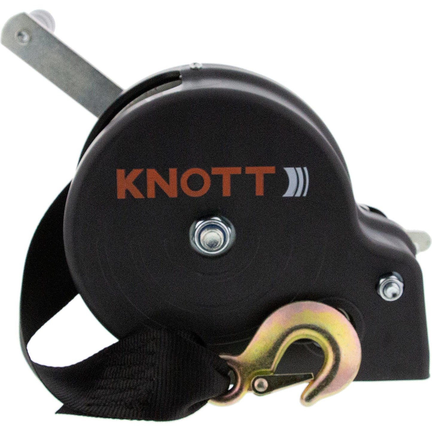 Knott Gurtwinde mit Gehäuse, 7m Band und Haken 450kg - TMN-shop.de