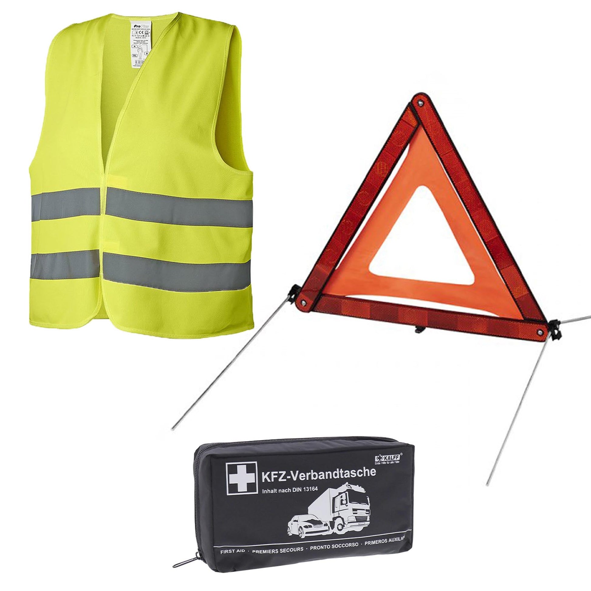 KFZ-Verbandtasche | Erste-Hilfe-Tasche | DIN 13164 | Mit Warnweste
