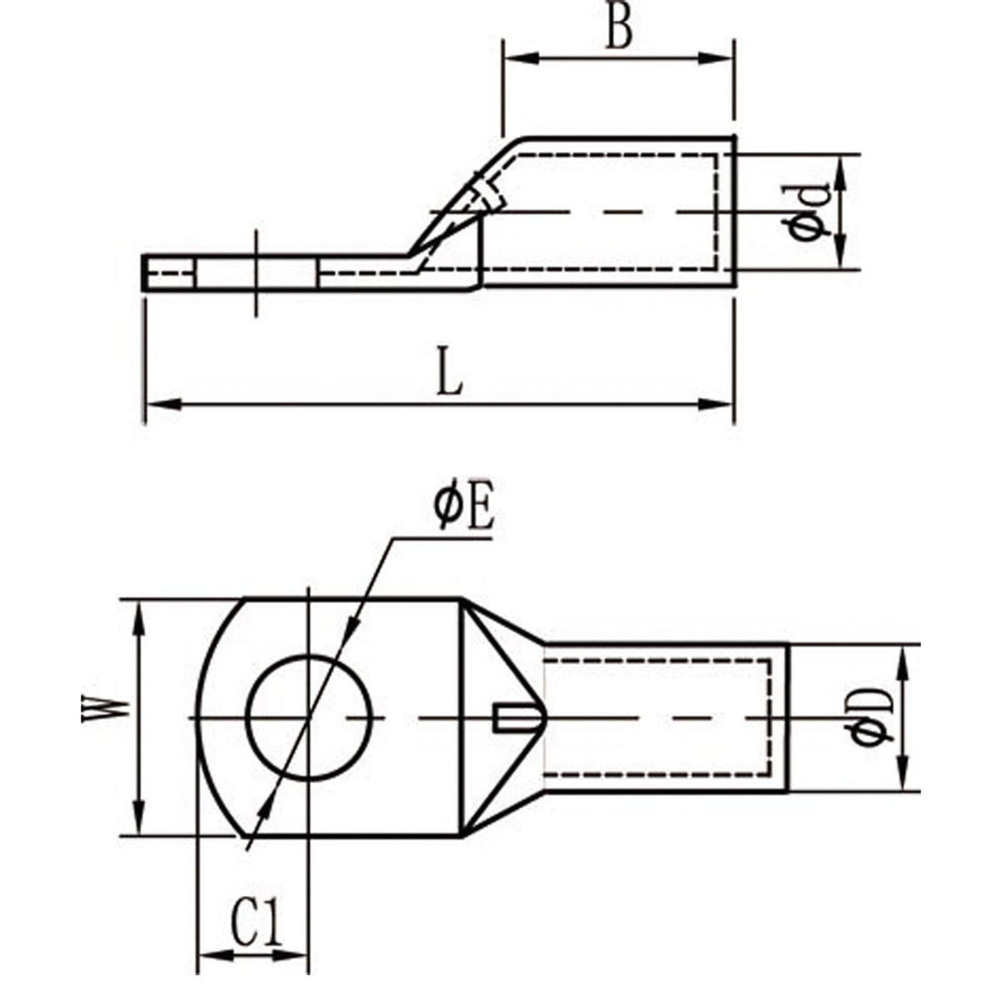 Ringöse Rohrkabelschuh ØM6 für Kabel max. 25mm² - TMN-shop.de