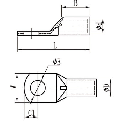 Ringöse Rohrkabelschuh ØM6 für Kabel max. 25mm² - TMN-shop.de