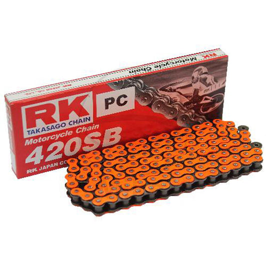 RK Standardkette orange 420 SB/112 Kette offen mit Clipschloss - TMN-shop.de