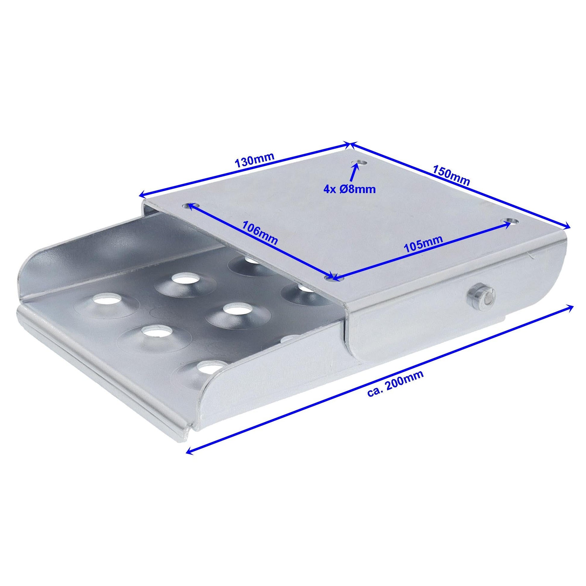 SPP Trittstufe faltbar Länge Trittfläche 155x135mm - TMN-shop.de