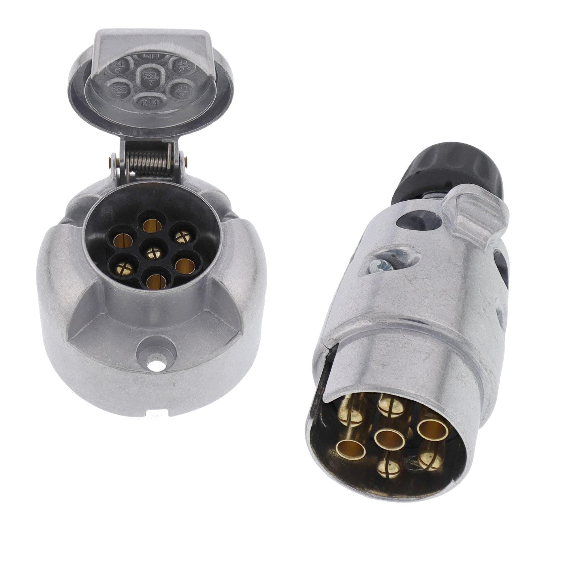 Stecker u. Steckdose 7-polig im Set Anhänger - TMN-shop.de