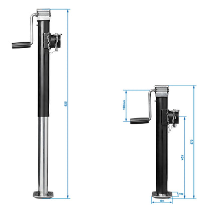 Stützfuss mit Handkurbel 2500kg | Klappbar 570-950mm | mit Flansch - TMN-shop.de